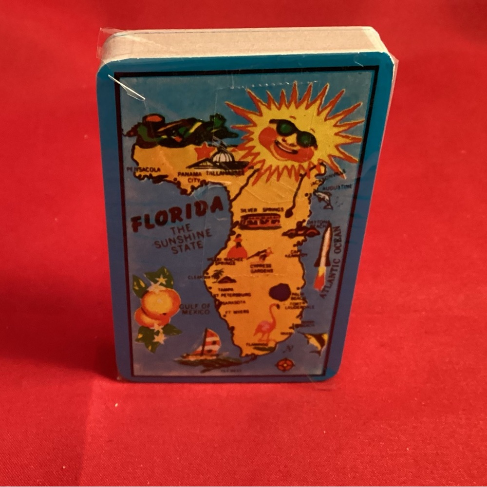 Vintage Florida themed playing deck card